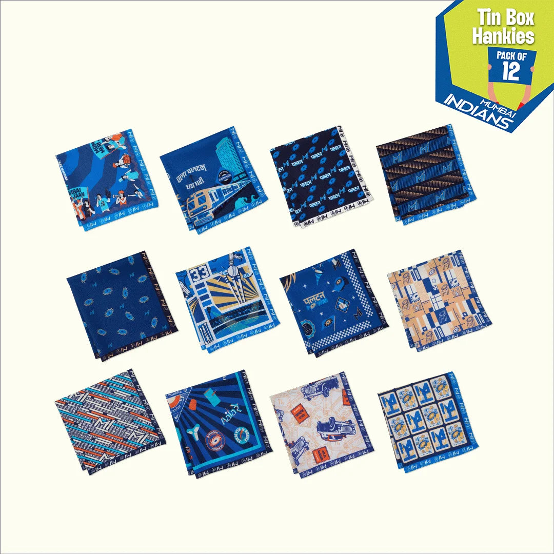 City Of Champions! Tin Gift Box, 12 Unisex Hankies, 100% Organic Cotton, Box of 12