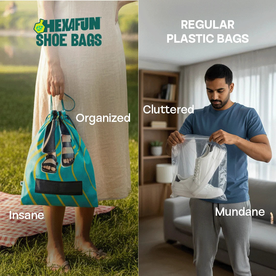 Shoe-topia! Shoe Bags, 100% Organic Cotton, Pack of 6