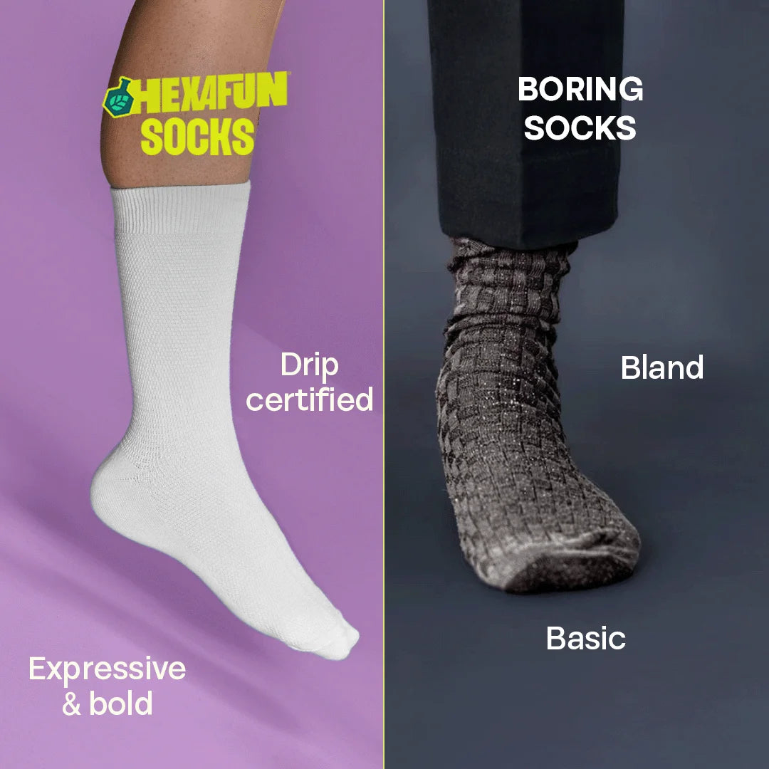 Milky White! Unisex Socks, 100% Organic Cotton, Crew Length, Pack of 2