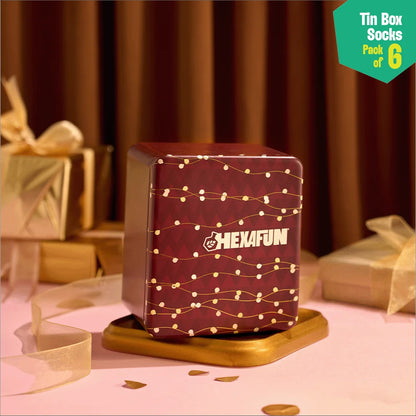 Sparklin' Hot! Tin Gift Box, Unisex Ankle Length, 100% Organic Cotton, Box Of 06