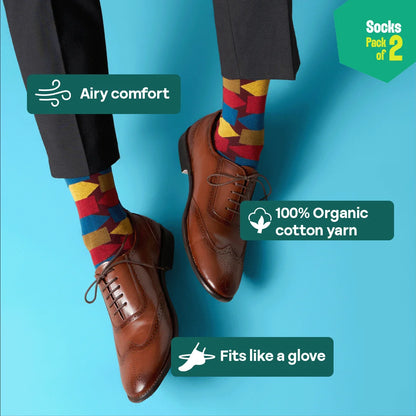 Stripe-otypical! Unisex Socks, 100% Organic Cotton, Crew Length, Pack of 2
