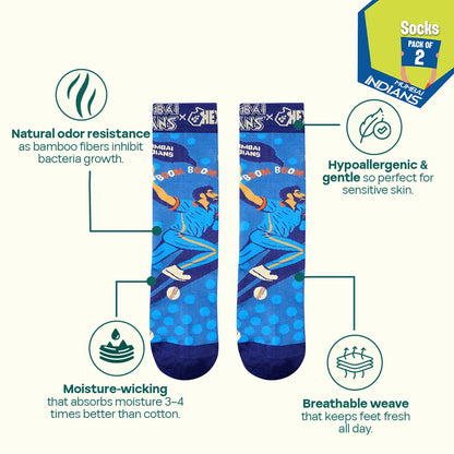 Game Changers! Unisex Socks, 100% Bamboo, Crew Length, Pack of 2