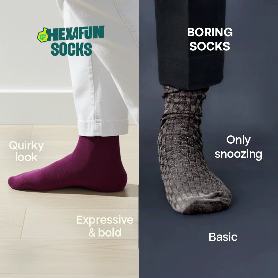 Vivid Fusion! Unisex Socks, 100% Organic Cotton, Crew Length, Pack of 2