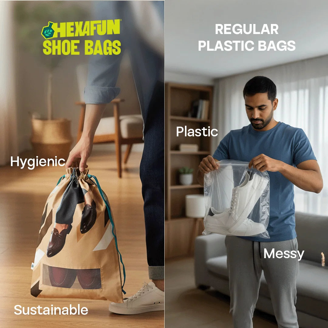 Re-boot! Shoe Bags, 100% Organic Cotton, Pack of 2