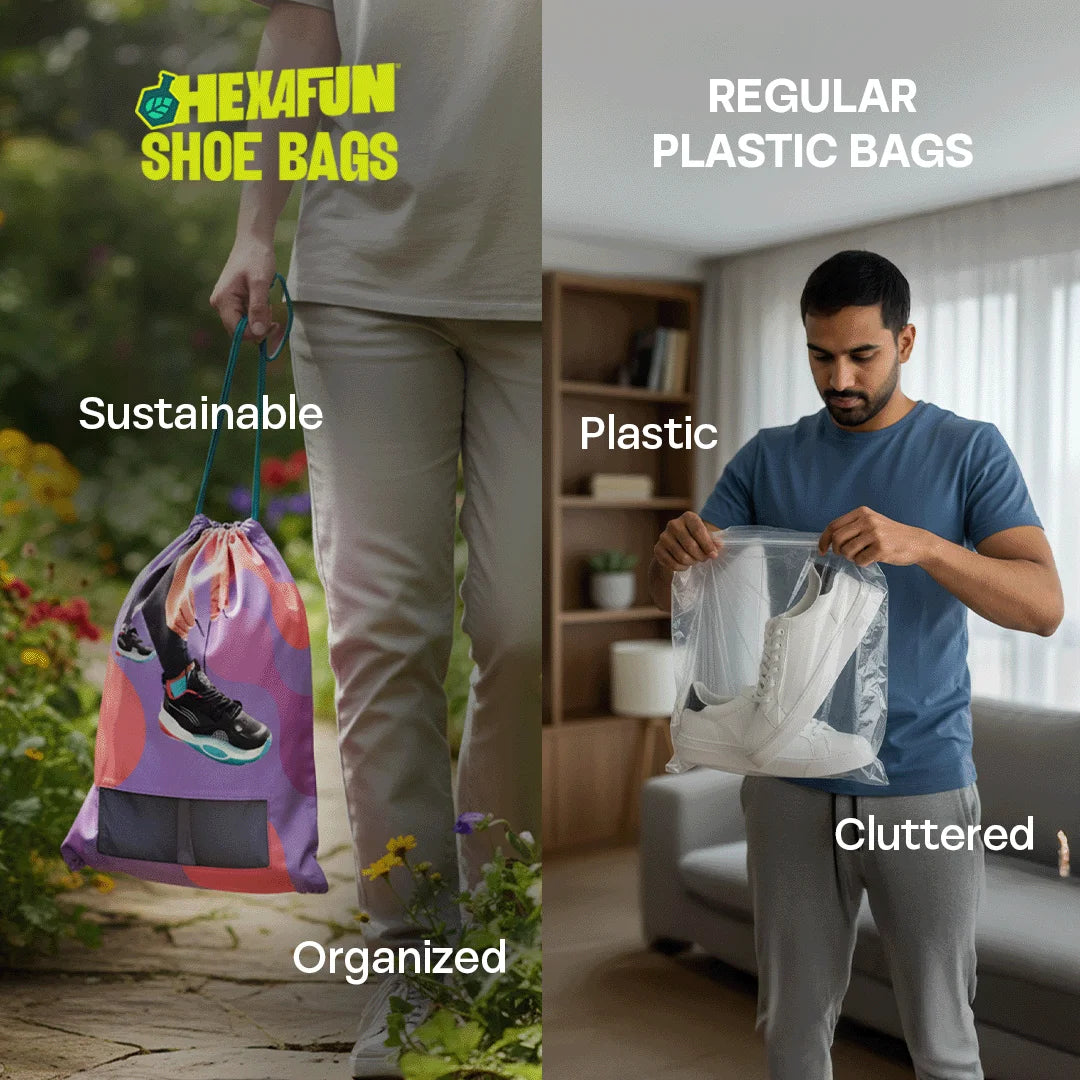 PaceMakers! Shoe Bags, 100% Organic Cotton, Pack of 2