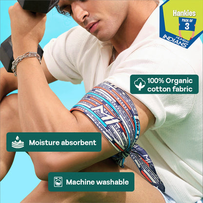 Record Makers! 100% Organic Cotton, Unisex Hankies, Pack of 3