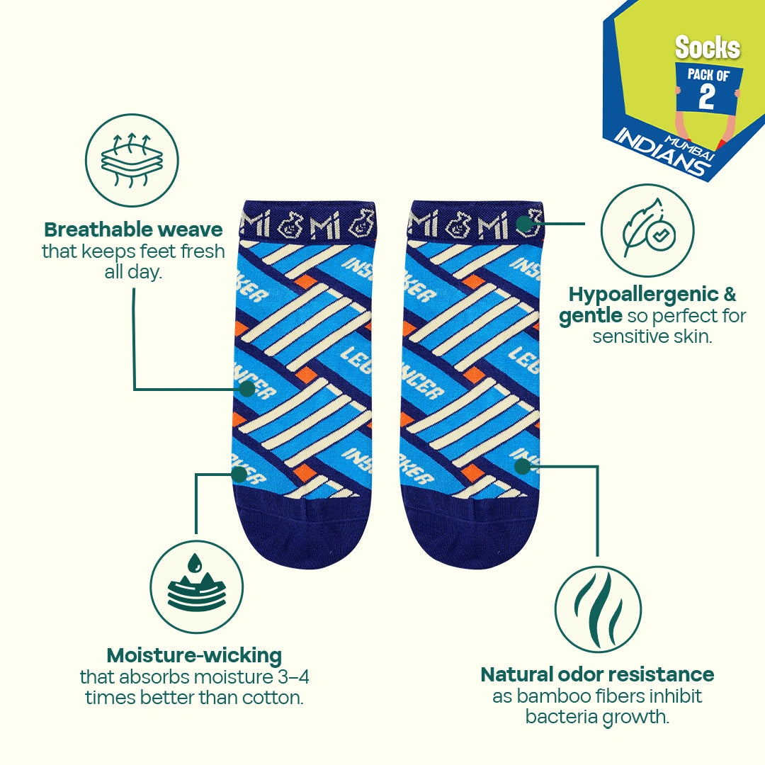 Victorious! Unisex Socks, 100% Bamboo, Ankle Length, Pack of 2