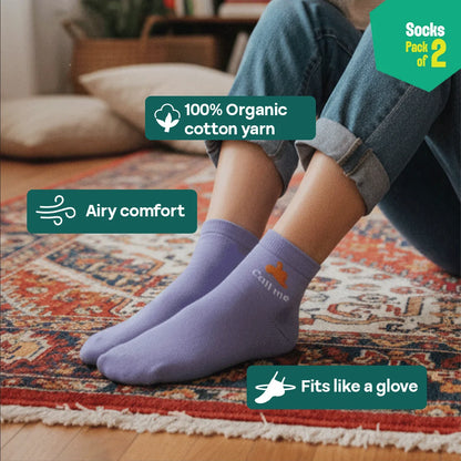 Flirty Vibes! Unisex Socks, 100% Organic Cotton, High Ankle Length, Pack of 2