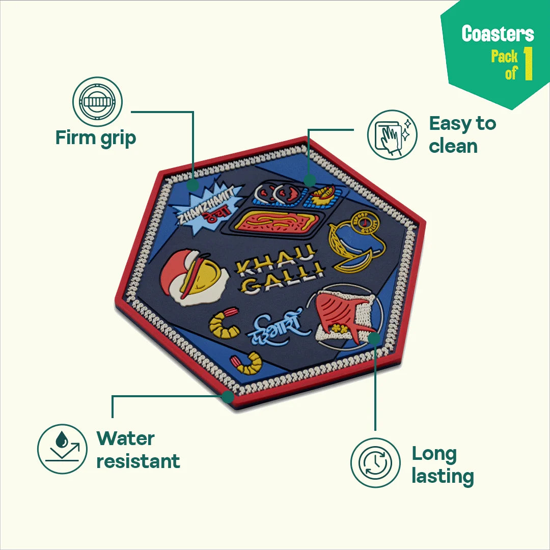 Khau Galli AF! Coasters, Pack of 1