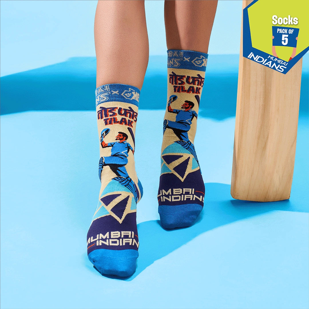 Powerplay Drip! Unisex Socks, 100% Bamboo, Crew Length, Pack of 5