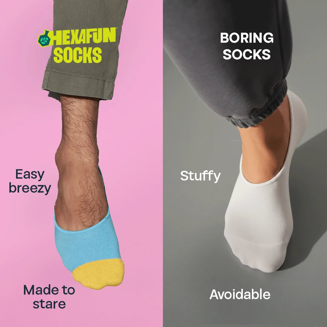 Stripe Tribe! Unisex Socks, 100% Organic Cotton, No Show, Pack of 2