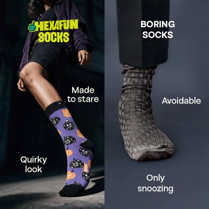 Creeping Out! Unisex Socks, 100% Organic Cotton, Crew Length, Pack of 2