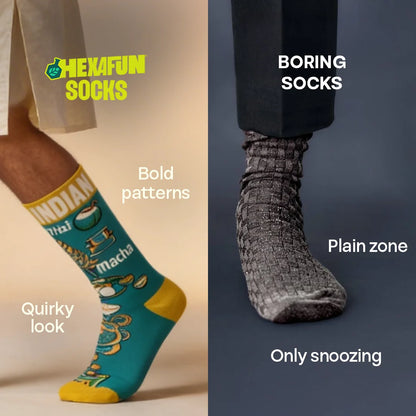 Madras muse! Unisex Socks, 100% Bamboo Made, Crew Length, Pack of 2