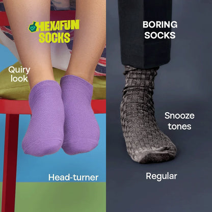 Purple Mania! Unisex Socks, 100% Organic Cotton, Ankle Length, Pack of 2