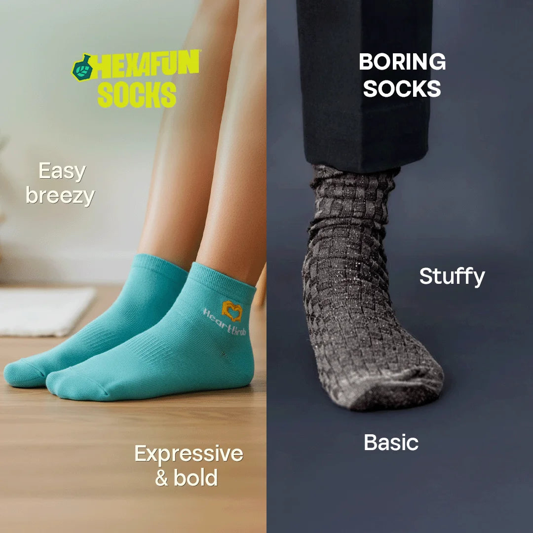 Flirt Alert! Unisex Socks, 100% Organic Cotton, High Ankle Length, Pack of 2