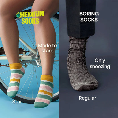 Fun Duo! Unisex Socks, 100% Organic Cotton, Ankle Length, Pack of 2