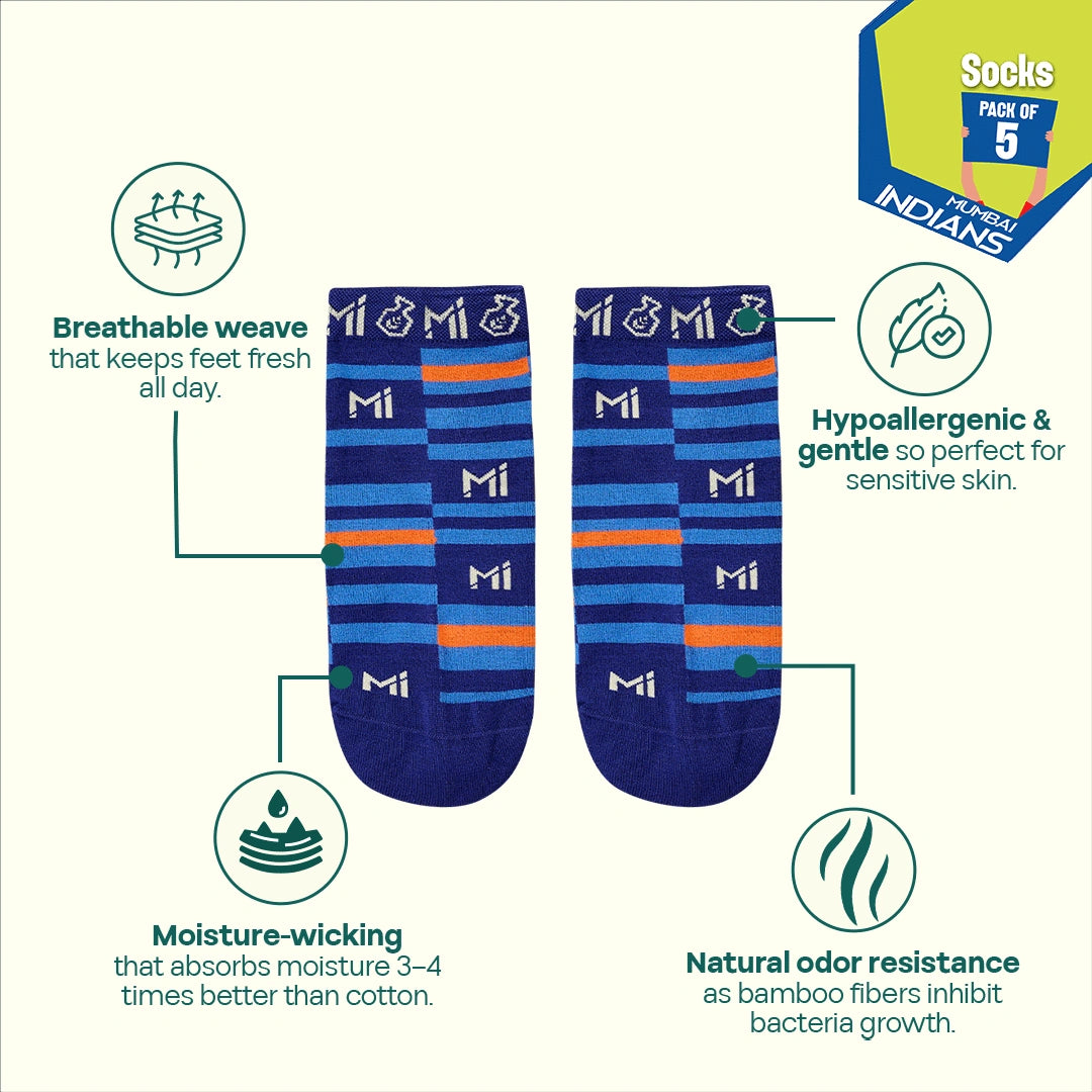Stadium Slay! Unisex Socks, 100% Bamboo, Ankle Length, Pack of 5