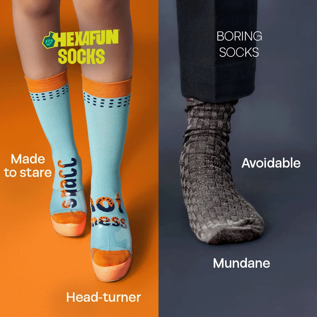 Wordle! Unisex Socks, 100% Organic Cotton, Crew Length, Pack of 2