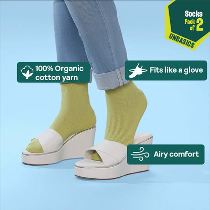 Flying Colors! Unisex Socks, 100% Organic Cotton, Crew Length, Pack of 2