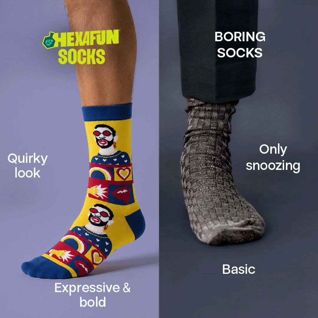 Bold & Proud! Unisex Socks, 100% Organic Cotton, Crew Length, Pack of 2