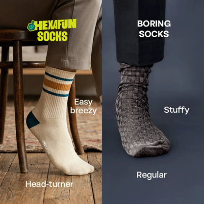 Retro Splash! Unisex Socks, 100% Bamboo, Crew Length, Pack of 5