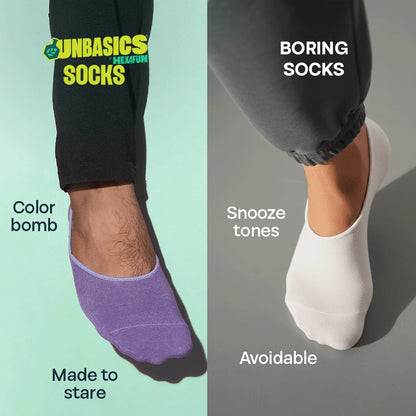 I Do Color! Unisex Socks, 100% Organic Cotton, No Show, Pack of 5