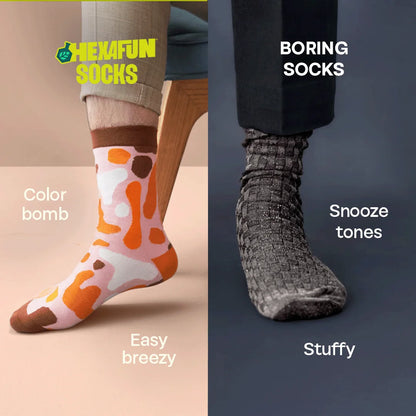 Fun Duo! Unisex Socks, 100% Organic Cotton, Crew Length, Pack of 2