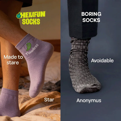 Hot To Handle! Unisex Socks, 100% Organic Cotton, High Ankle Length, Pack of 2