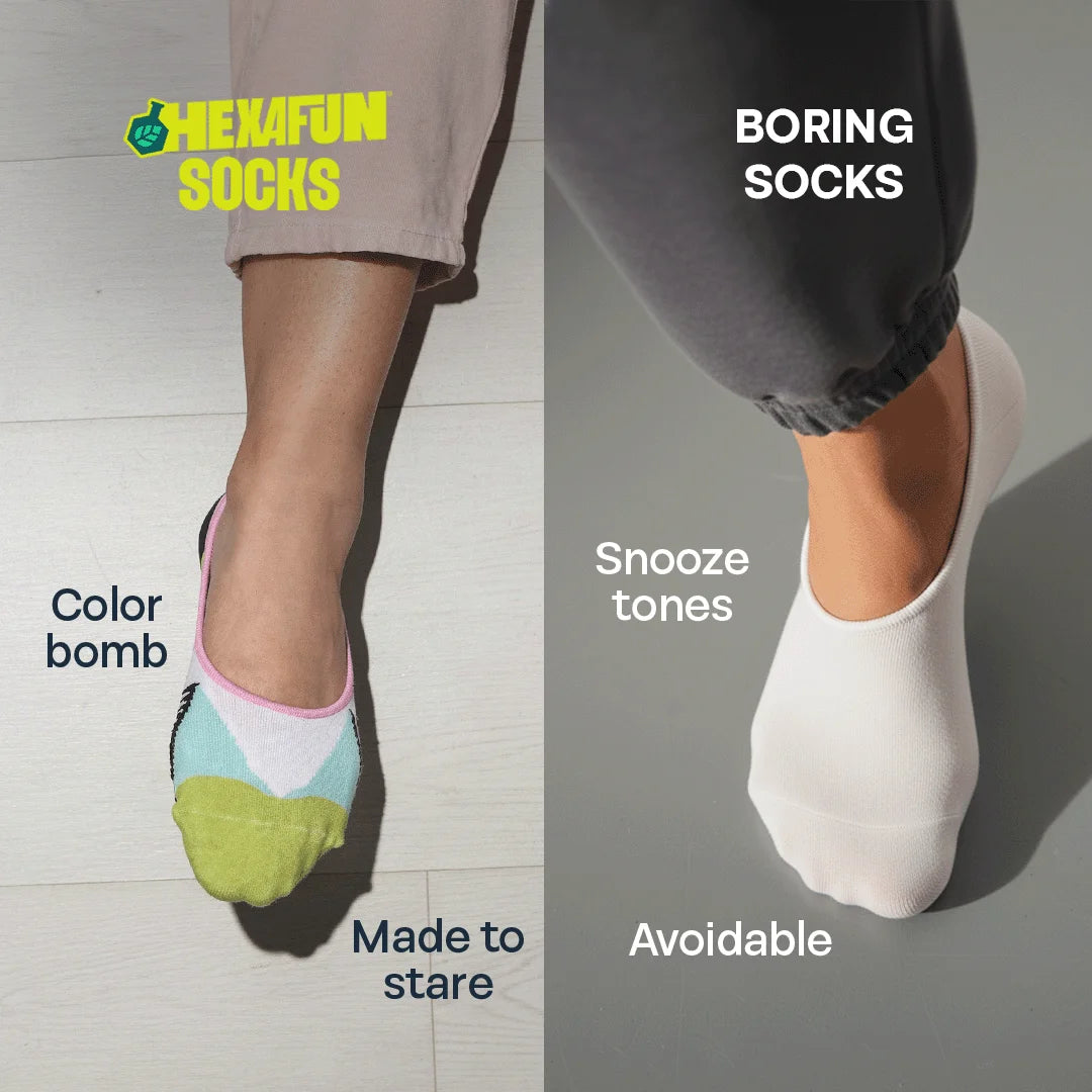 Out Of The Block! Unisex Socks, 100% Organic Cotton, No Show, Pack of 5