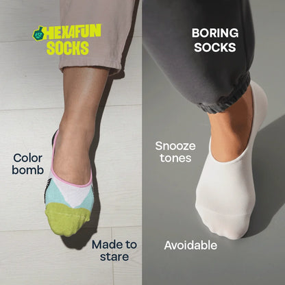 Out Of The Block! Unisex Socks, 100% Organic Cotton, No Show, Pack of 5