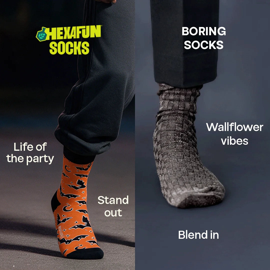 Wicked! Unisex Socks, 100% Organic Cotton, Crew Length, Pack of 2