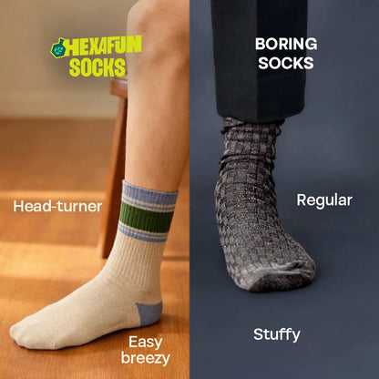 Retro Remix! Unisex Socks, 100% Bamboo, Crew Length, Pack of 2
