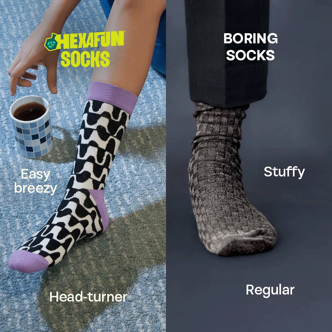 Geo-mazing! Unisex Socks, 100% Bamboo, Crew Length, Pack of 2