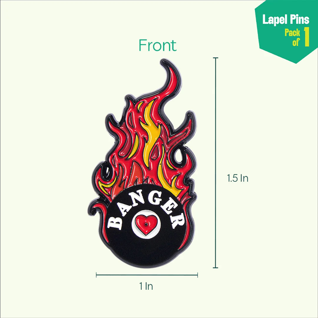 Banger! Lapel Pins, Pack Of 1