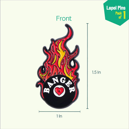 Banger! Lapel Pins, Pack Of 1