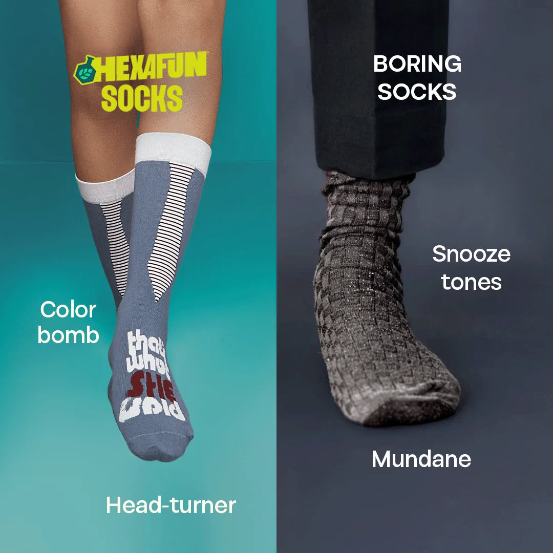 What They Said! Unisex Socks, 100% Organic Cotton, Crew Length, Pack of 2