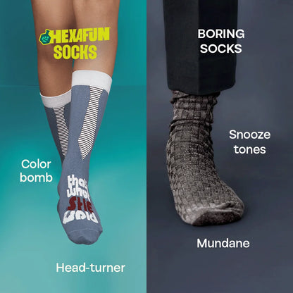 What They Said! Unisex Socks, 100% Organic Cotton, Crew Length, Pack of 2