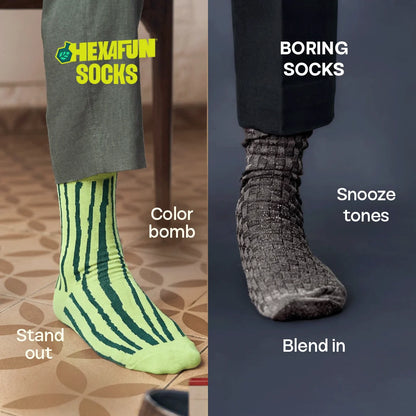 Pattern Palooza! Unisex Socks, 100% Organic Cotton, Crew Length, Pack of 5