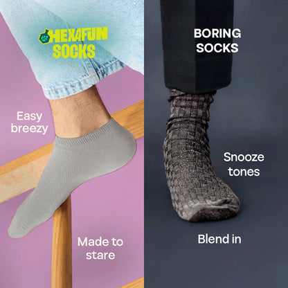 Earthbound! Unisex Socks, 100% Organic Cotton, Ankle Length, Pack of 2