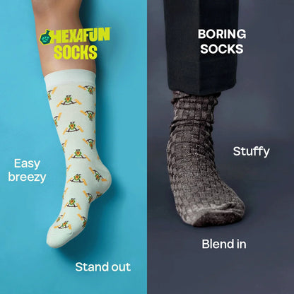Foodgasm! Unisex Socks, 100% Organic Cotton, Crew Length, Pack of 2