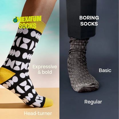 In Great Shapes! Unisex Socks, 100% Bamboo, Crew Length, Pack of 2