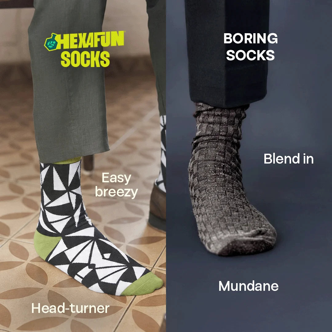 Shape-shift! Unisex Socks, 100% Bamboo, Crew Length, Pack of 2