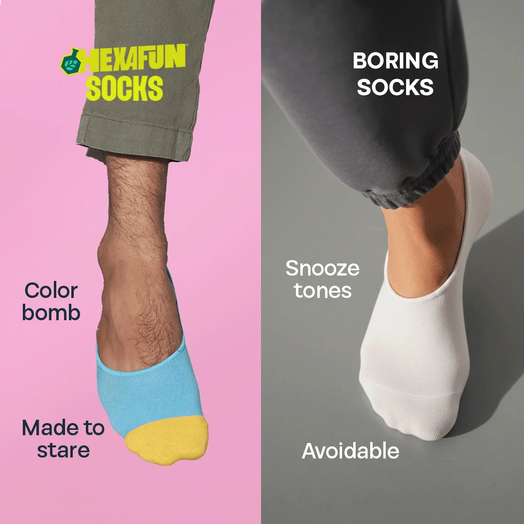 Colors-matic! Unisex Socks, 100% Organic Cotton, No Show, Pack of 5
