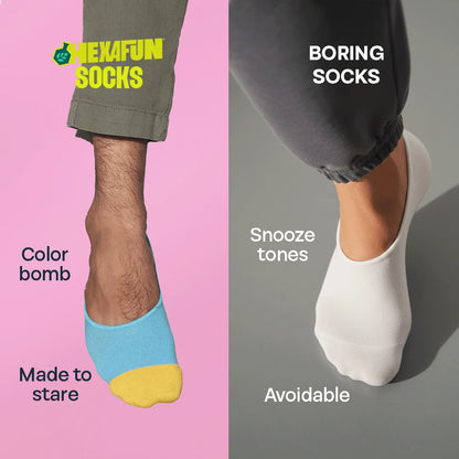 Colors-matic! Unisex Socks, 100% Organic Cotton, No Show, Pack of 5