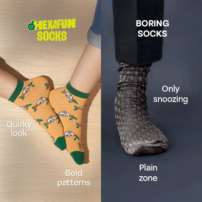 Weekend! Unisex Socks, 100% Organic Cotton, Ankle Length, Pack of 2