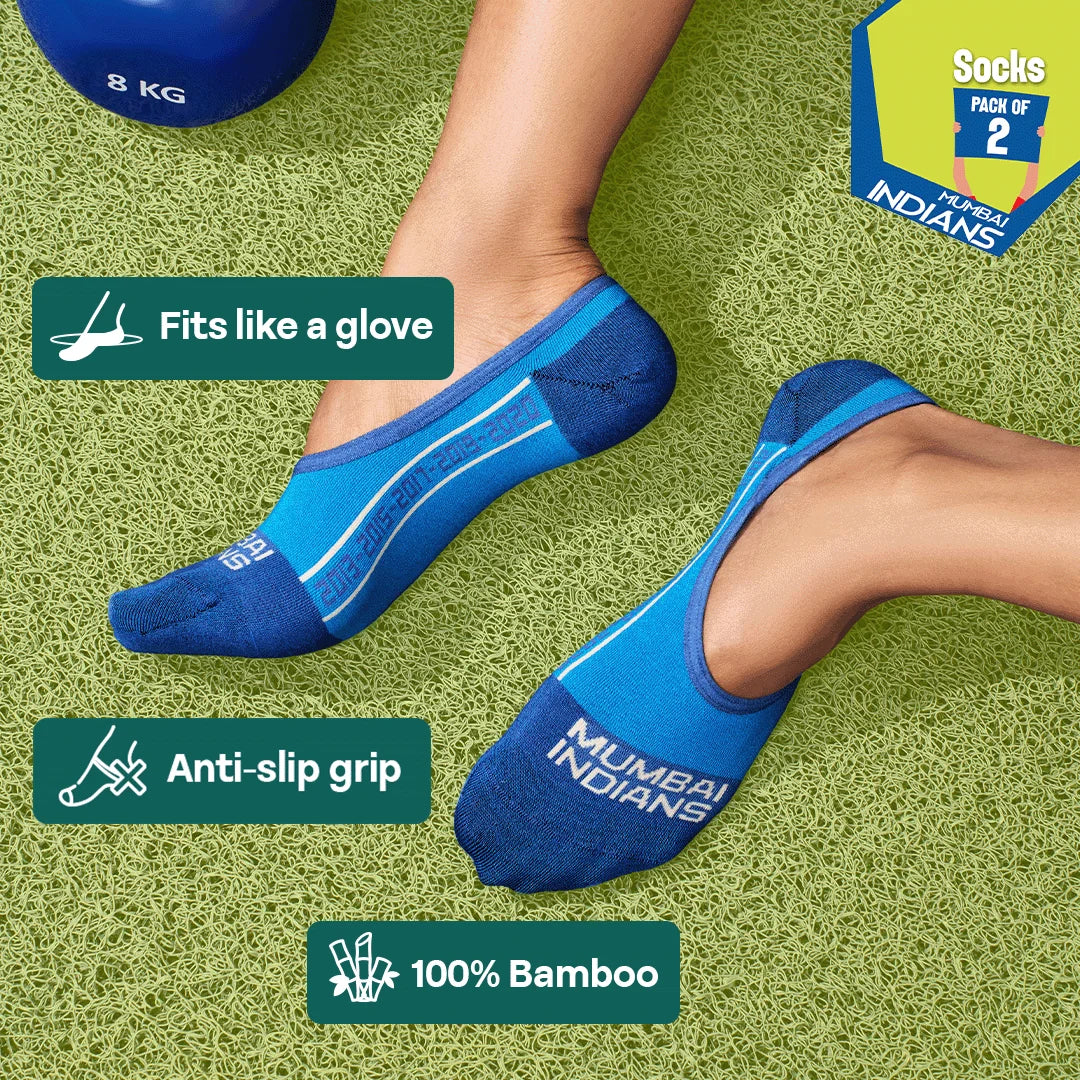 MI Era! Unisex Socks, 100% Bamboo, No Show, Pack of 2