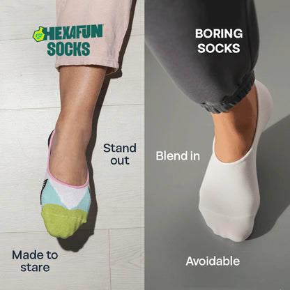 Abstract-lutely 1.0! Unisex Socks, 100% Organic Cotton, No Show, Pack of 2