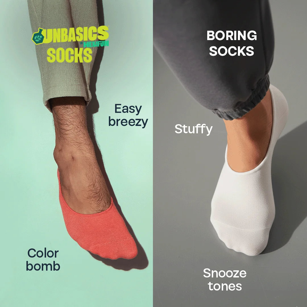 Electrified! Unisex Socks, 100% Organic Cotton, No Show, Pack of 2