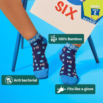 Built To Win! Unisex Socks, 100% Bamboo, Ankle Length, Pack of 2
