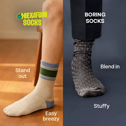 Retro Rush! Unisex Socks, 100% Bamboo, Crew Length, Pack of 2